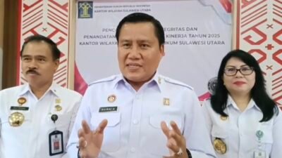 Kanwilkum Sulut Canangkan Zona Integritas dan MoU Kinerja 2025