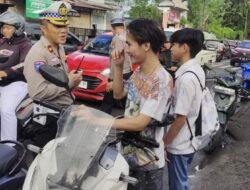 Nekat Bawa Kendaraan ke Sekolah, Satlantas Polresta Manado Tindak Pelajar