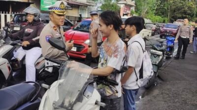 Nekat Bawa Kendaraan ke Sekolah, Satlantas Polresta Manado Tindak Pelajar
