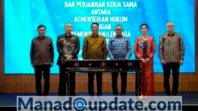 Hukum (Kemenkum) melakukan penandatanganan sejumlah 30 dokumen kerja sama bersama mitra kerja dari berbagai unsur pemerintah maupun BUMN, Jumat (24/01)