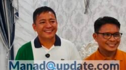 Bersyukur: Calon Bupati Kepulauan Talaud Irwan Hasan dan Calon Wakil Bupati Haroni Mamentiwalo memberikan keterangannya usai Hakim Mahkamah Konstitusi (MK) mengabulkan permohonan yang diajukan.