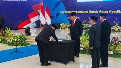 Gubernur YSK Kukuhkan Kakanwil Kemenkum Sulut di Graha Gubernuran, Termuda di Indonesia