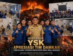 Gubernur YSK Apresiasi Tim Damkar Penyelamat Korban Kebakaran Mega Mall Manado