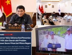 Gubernur Yulius Selvanus Tegaskan Dukungan Penuh Program Infrastruktur Nasional, Ikuti Peresmian 1.151 KM Jalan Daerah oleh Presiden Prabowo