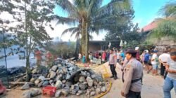 Gerak Cepat Polsek Mapanget Amankan TKP Kebakaran Gudang Ban Bekas di Paniki Dua