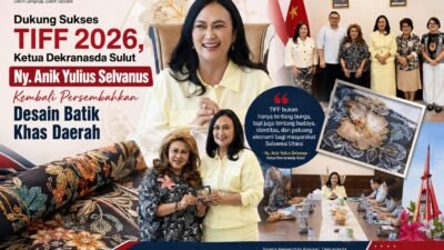 Dukung Sukses TIFF 2026, Ketua Dekranasda Sulut Ny. Anik Yulius Selvanus Kembali Persembahkan Desain Batik Khas Daerah