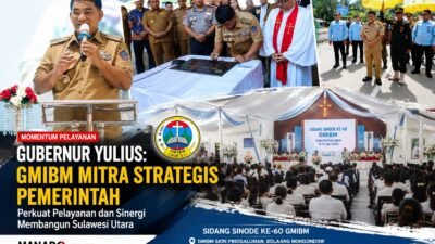 Hadiri Sidang Sinode ke-60 GMIBM, Gubernur Yulius Tegaskan Gereja Mitra Strategis Wujudkan Sulut Maju